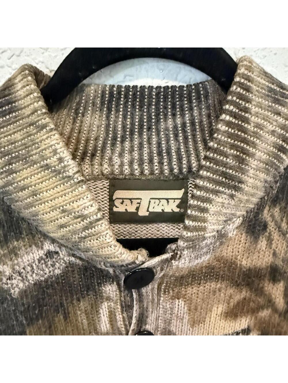 Vintage 70s/80s RARE Advantage Timber SafTBak Camouflage Hunting Sweater Mens XL - Picture 6 of 6
